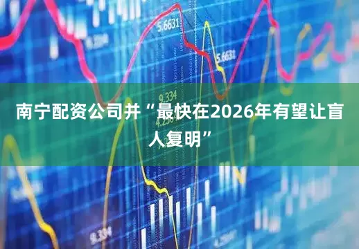 南宁配资公司并“最快在2026年有望让盲人复明”
